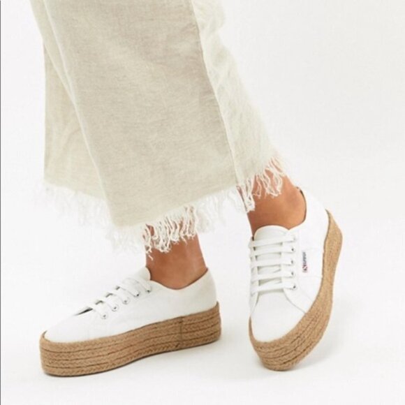 Superga Shoes - Superga Cotropes Woven Platform Shoe Sneaker‎
